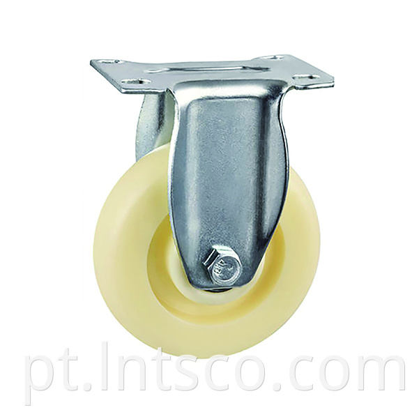 Medium Duty White Nylon Rigid Casters